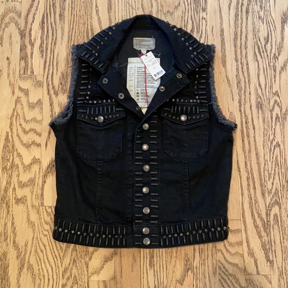 Current Elliott The Sleeveless Snap Jacket size 1